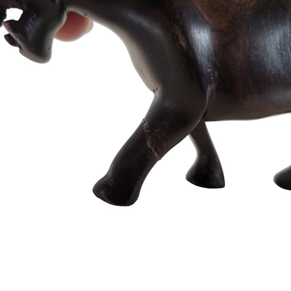 Hand Carved Wood Lion Figurine Safari Jungle Decor 6" Animal Statue  READ - Picture 12 of 13